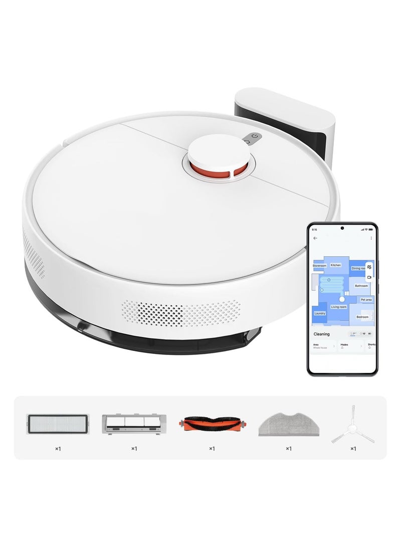Mii Robot Vacuum S40C, 2-in-1 Vacuum and Mop, 5000Pa Suction, Smart LDS Navigation, Auto Recharge, High-capacity Dustbin & Water Tank, App Remote Control, Works on Low Pile Carpets & Hard Floors - Image 1